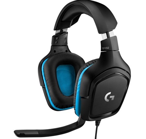 Logitech G432 igraće slušalice+mikrofon, crno/plave (981-000770)