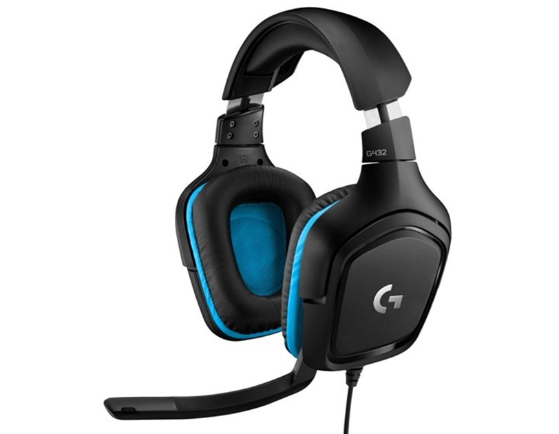 Logitech G432 igraće slušalice+mikrofon, crno/plave (981-000770)