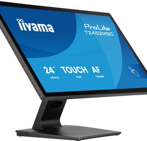 IIYAMA 24" T2452MSC-B2 Touchscreen FHD (1920x1080) IPS, 16:9, 120Hz, 400 cd/m2, 1300:1, 5ms, HDMI, DP, USB 3.2x2, TILT, zvučnici