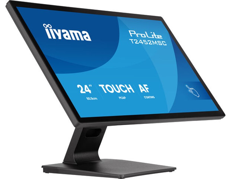 IIYAMA 24" T2452MSC-B2 Touchscreen FHD (1920x1080) IPS, 16:9, 120Hz, 400 cd/m2, 1300:1, 5ms, HDMI, DP, USB 3.2x2, TILT, zvučnici