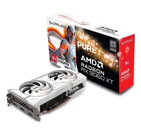 Sapphire Radeon RX 9060 XT Pure Gaming OC, 16GB GDDR6, PCIe 5.0x16, 2×HDMI/1×DP