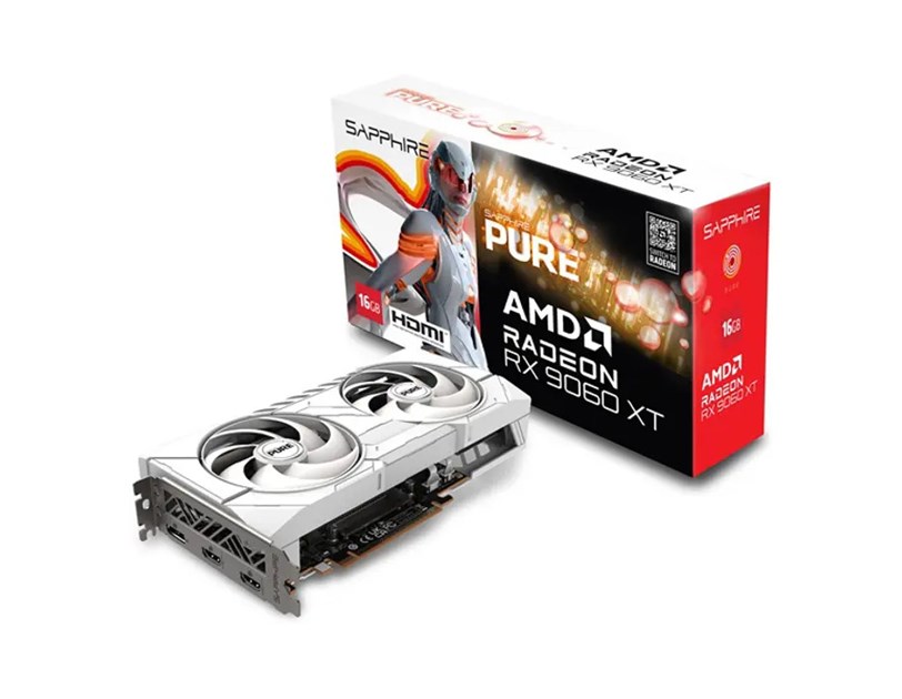 Sapphire Radeon RX 9060 XT Pure Gaming OC, 16GB GDDR6, PCIe 5.0x16, 2×HDMI/1×DP