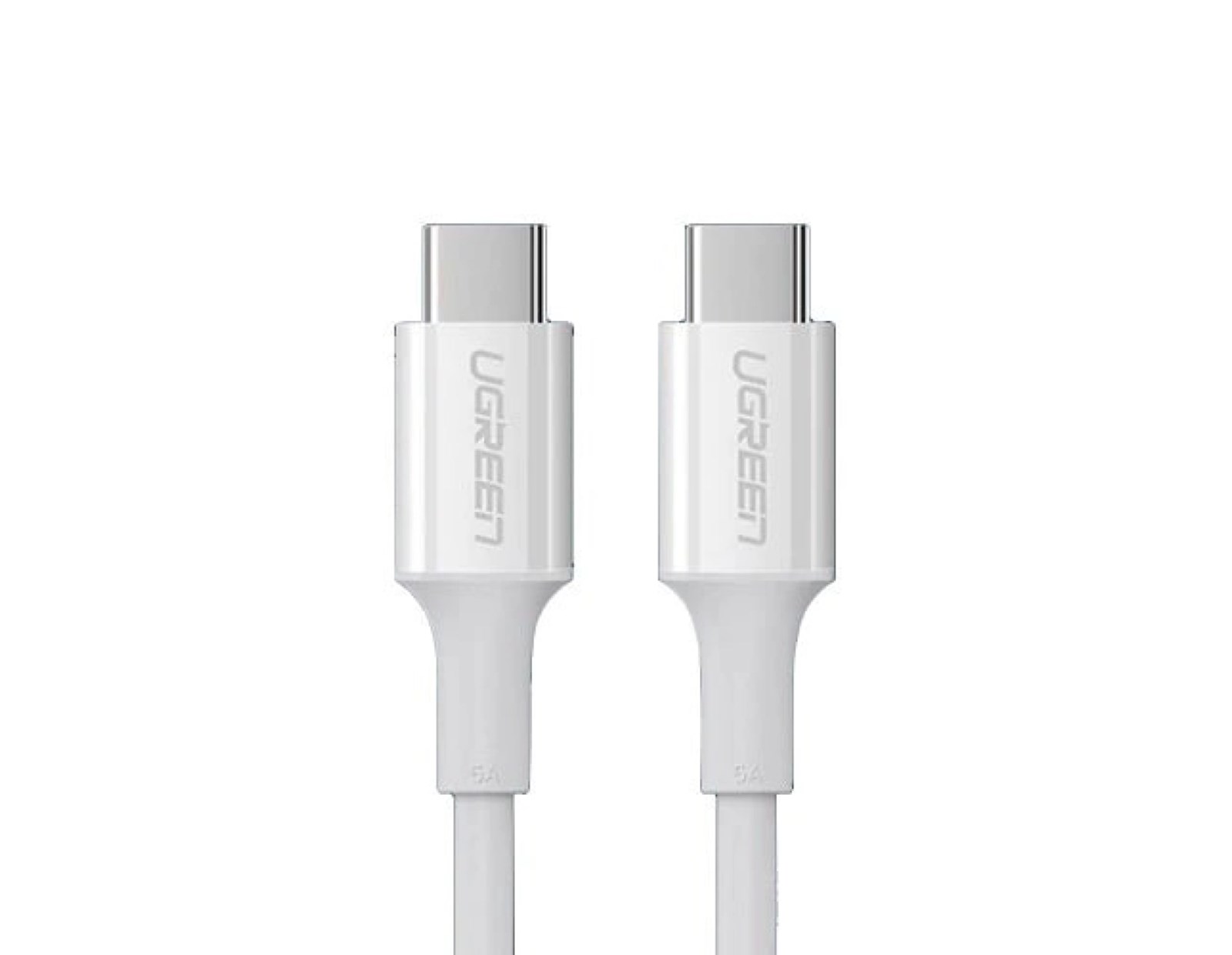 UGREEN kabel, Type C 2.0 (M) na Type C 2.0 (M), 5A, bijeli, 1m