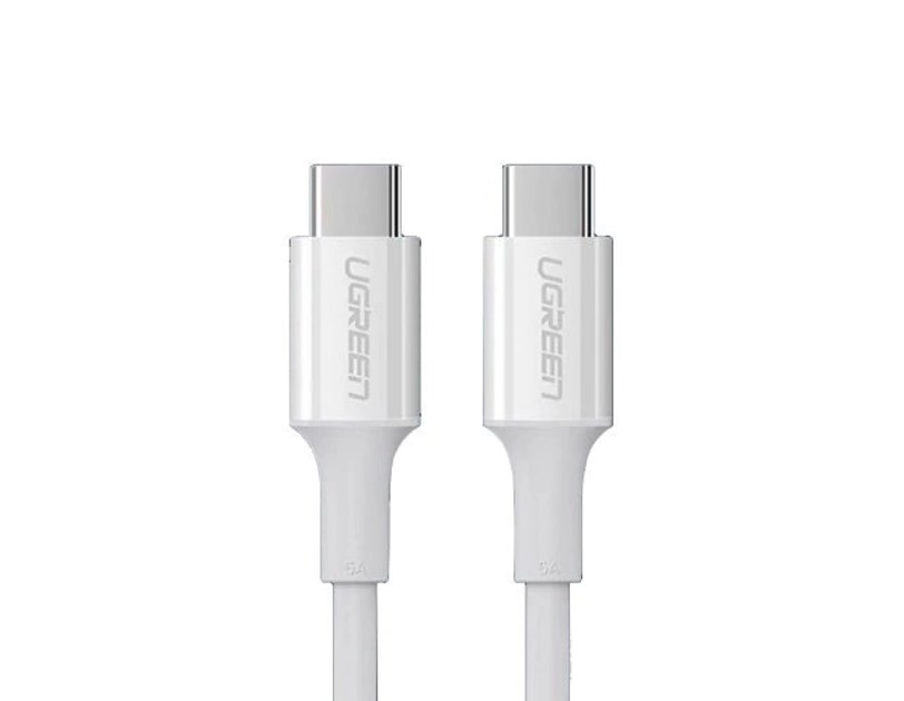 UGREEN kabel, Type C 2.0 (M) na Type C 2.0 (M), 5A, bijeli, 1m