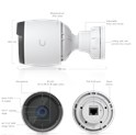 Ubiquiti UniFi G6 Bullet UVC-G6-Bullet 4K 8MP PoE nadzorna kamera, IR 30m, AI prepoznavanje, IP66, IK04, bijela