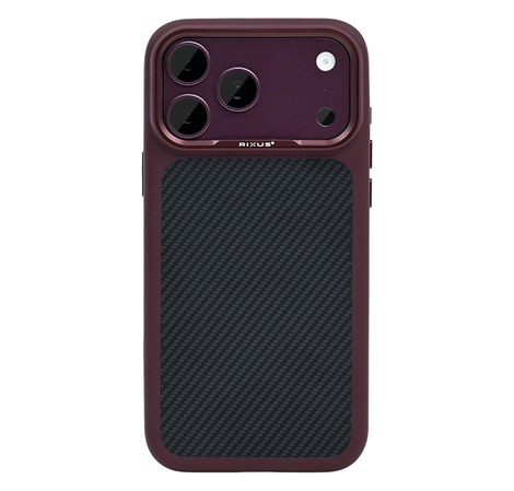 Rixus Mag Carbon With MagSafe Compatible For Apple iPhone 17 Pro, 18 Pro Deep Purple