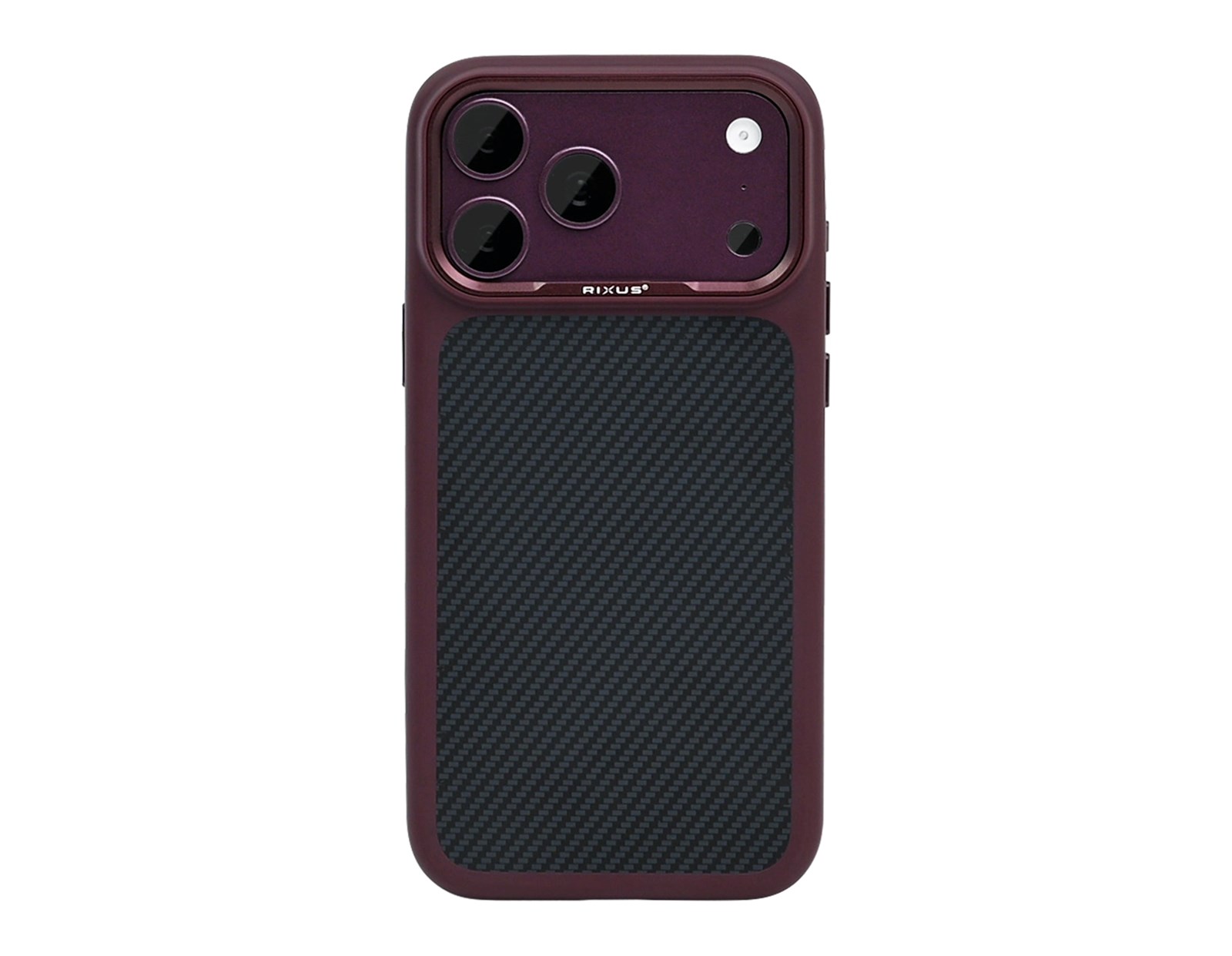 Rixus Mag Carbon With MagSafe Compatible For Apple iPhone 17 Pro, 18 Pro Deep Purple