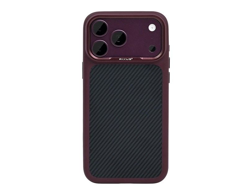 Rixus Mag Carbon With MagSafe Compatible For Apple iPhone 17 Pro, 18 Pro Deep Purple
