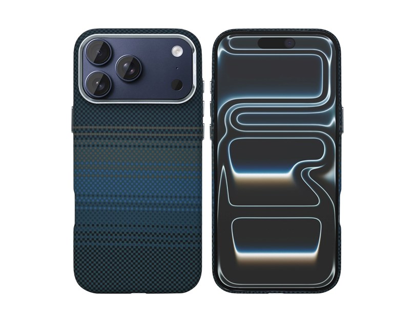 Rixus Alpine Ultra-Slim Case With MagSafe Compatible RXA131 For Apple iPhone 17 Pro, 18 Pro Stripe Blue