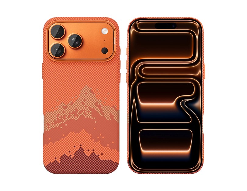 Rixus Alpine Ultra-Slim Case With MagSafe Compatible RXD081 For Apple iPhone 17 Pro, 18 Pro Mountain Orange