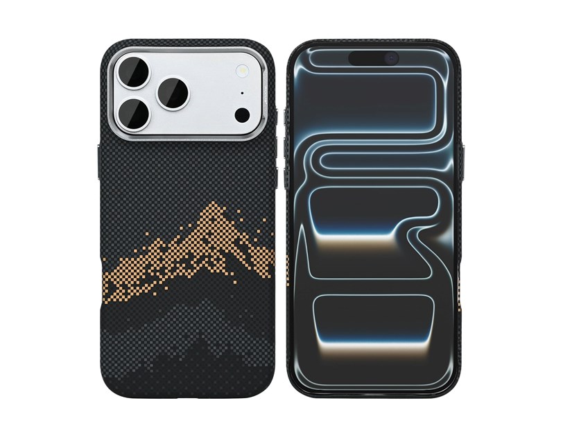Rixus Alpine Ultra-Slim Case With MagSafe Compatible RXD082 For Apple iPhone 17 Pro, 18 Pro Mountain Black