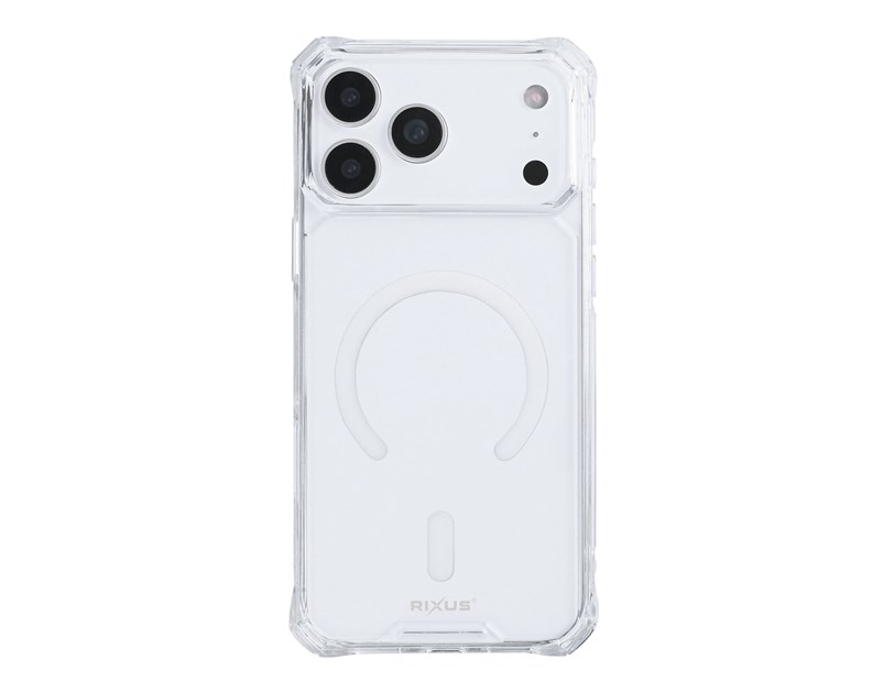 Rixus Armor-X Anti Shock Case With MagSafe Compatible For Apple iPhone 17 Pro Max, 18 Pro Max Transparent