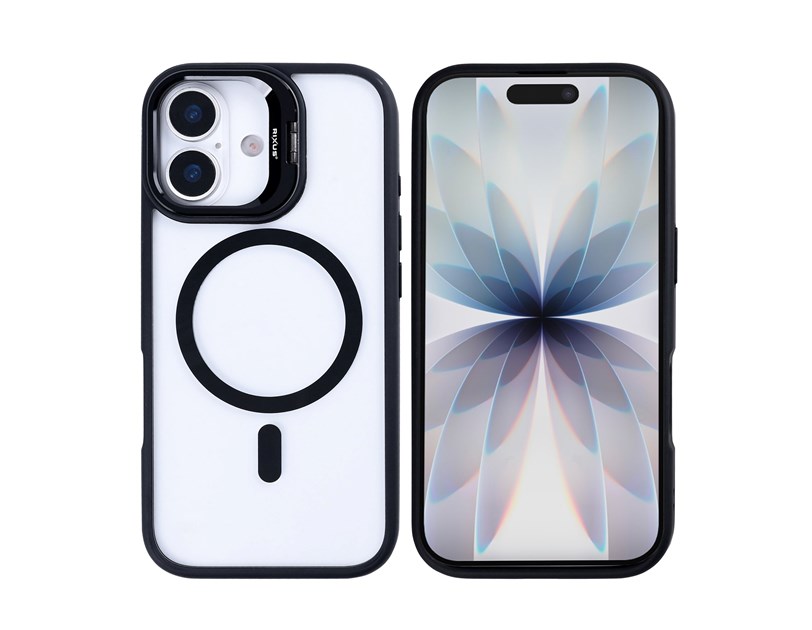 Rixus Classic 03 Case With MagSafe Compatible For Apple iPhone 17 Black