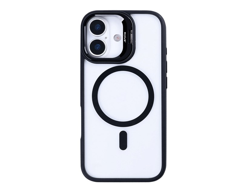 Rixus Classic 03 Case With MagSafe Compatible For Apple iPhone 17 Black