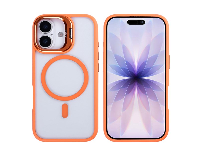 Rixus Classic 03 Case With MagSafe Compatible For Apple iPhone 17 Orange