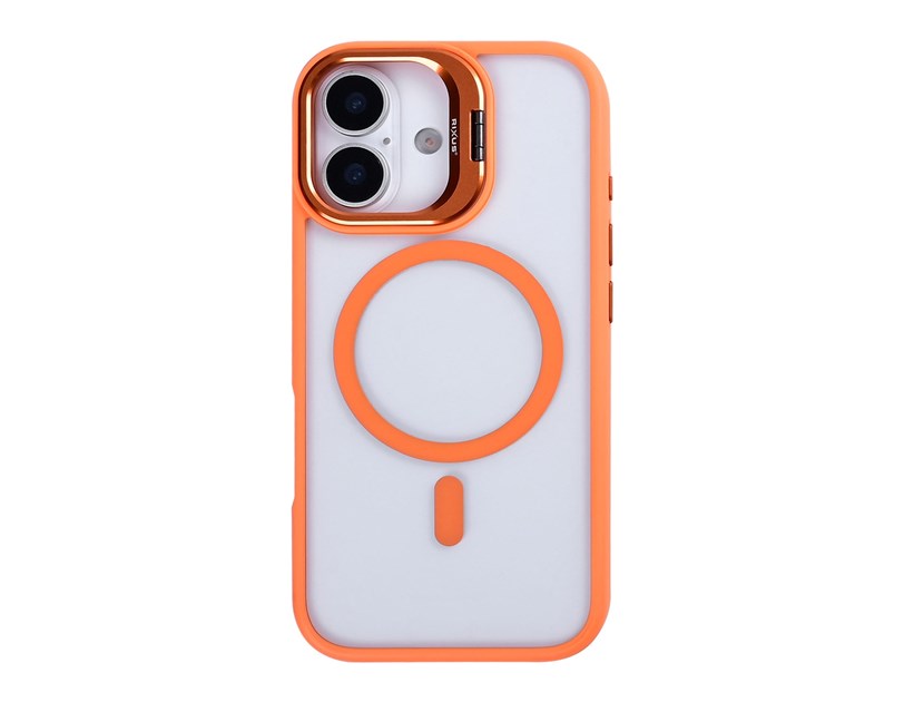 Rixus Classic 03 Case With MagSafe Compatible For Apple iPhone 17 Orange