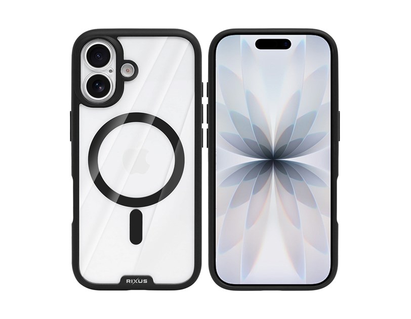 Rixus Crystal Amber Case For Apple iPhone 17 Black