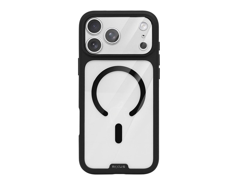 Rixus Crystal Amber Case For Apple iPhone 17 Pro, 18 Pro Black
