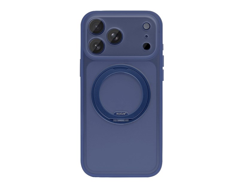 Rixus SnapGrip 360 Case For Apple iPhone 17 Pro, 18 Pro Blue