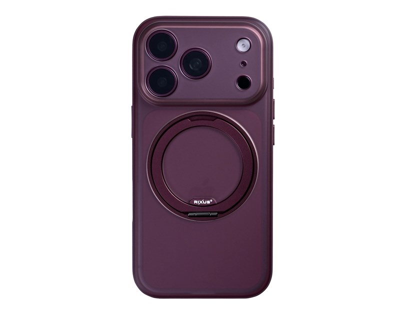 Rixus SnapGrip 360 Case For Apple iPhone 17 Pro, 18 Pro Deep Purple