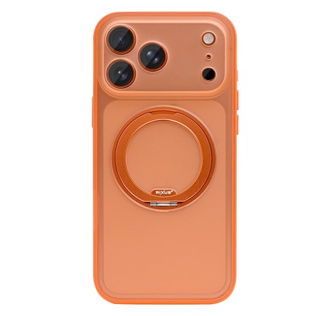 Rixus SnapGrip 360 Case For Apple iPhone 17 Pro, 18 Pro Orange