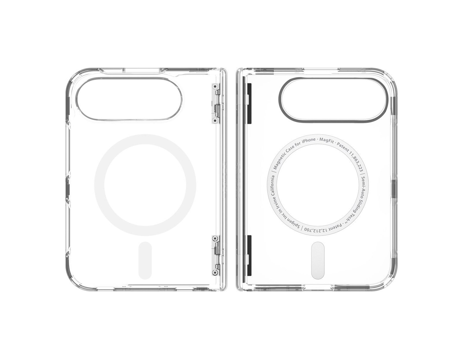 Spigen Ultra Hybrid Pro MagSafe, clear white - iPhone 2026 Fold