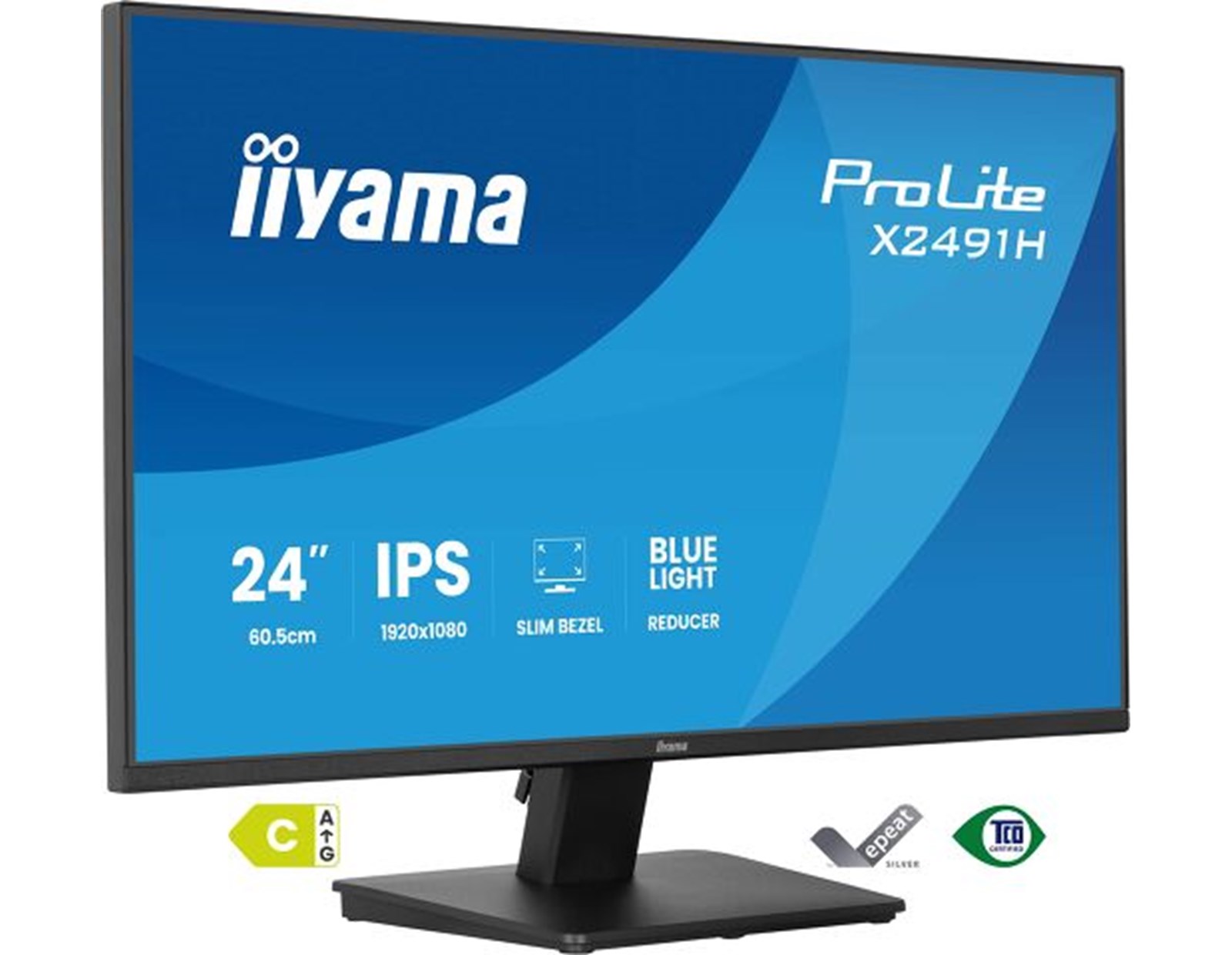 IIYAMA 24" X2491H-B1 FHD (1920x1080) IPS, 120Hz, 1ms, 350cd/m2, HDMI, DP