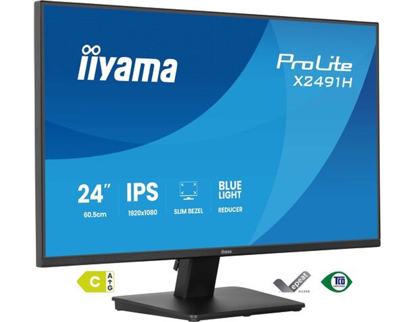 IIYAMA 24" X2491H-B1 FHD (1920x1080) IPS, 120Hz, 1ms, 350cd/m2, HDMI, DP
