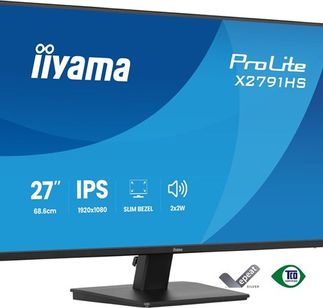 IIYAMA 27" X2791HS-B1 FHD (1920×1080) IPS, 120Hz, 1ms, 350cd/m2, 1500:1, HDMI/DP, zvučnici