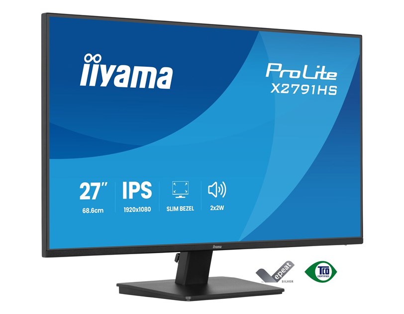 IIYAMA 27" X2791HS-B1 FHD (1920×1080) IPS, 120Hz, 1ms, 350cd/m2, 1500:1, HDMI/DP, zvučnici
