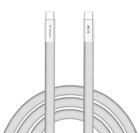 Verbatim Sync & Charge SoftTouch kabel USB-C na USB-C, M/M, 60W PD3.0, bijeli, 1.2m