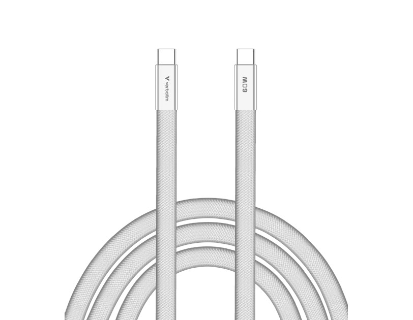 Verbatim Sync & Charge SoftTouch kabel USB-C na USB-C, M/M, 60W PD3.0, bijeli, 1.2m
