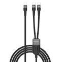 Verbatim Sync & Charge DUAL kabel USB-C na dupli USB-C, M/M, 100W PD3.0, PPS, QC2.0 i QC3.0, crni, 1.5m