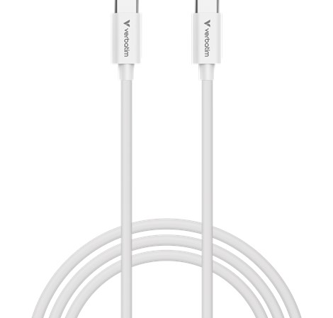 Verbatim Essentials Sync & Charge kabel USB-C na USB-C, M/M, 100 W PD3.0, bijeli, 3.0m
