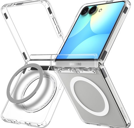 Spigen Ultra Hybrid Pro MagSafe, clear white - Samsung Galaxy Z Flip 2026