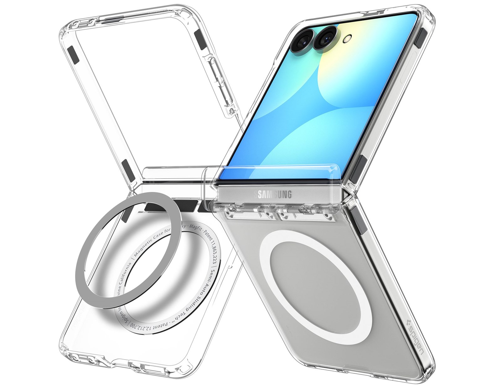 Spigen Ultra Hybrid Pro MagSafe, clear white - Samsung Galaxy Z Flip 2026