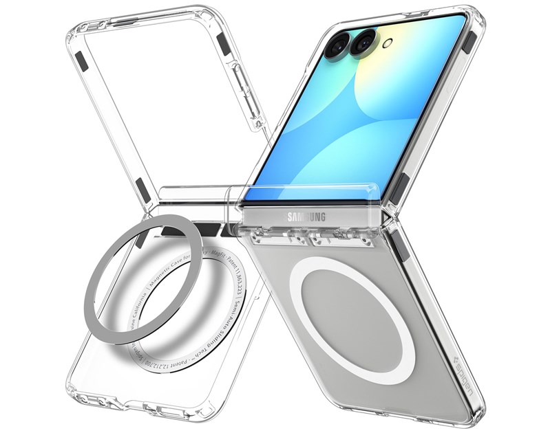 Spigen Ultra Hybrid Pro MagSafe, clear white - Samsung Galaxy Z Flip 2026