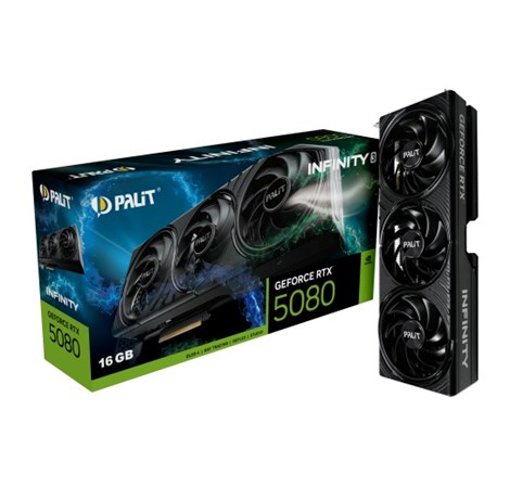 Palit GeForce RTX 5080 Infinity 3, 16GB GDDR7/256-bit, PCIe 5.0, 3×DP/HDMI