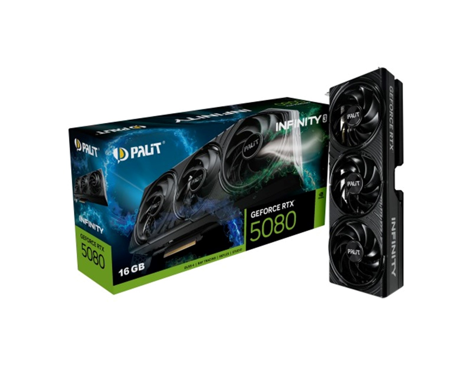 Palit GeForce RTX 5080 Infinity 3, 16GB GDDR7/256-bit, PCIe 5.0, 3×DP/HDMI