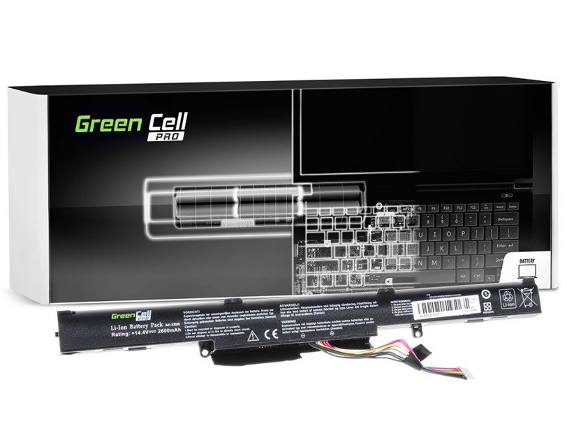 Green Cell PRO (AS77PRO) baterija 2600 mAh, 14.4V (14.8V) A41-X550E za Asus F550D R510D R510DP X550D X550DP