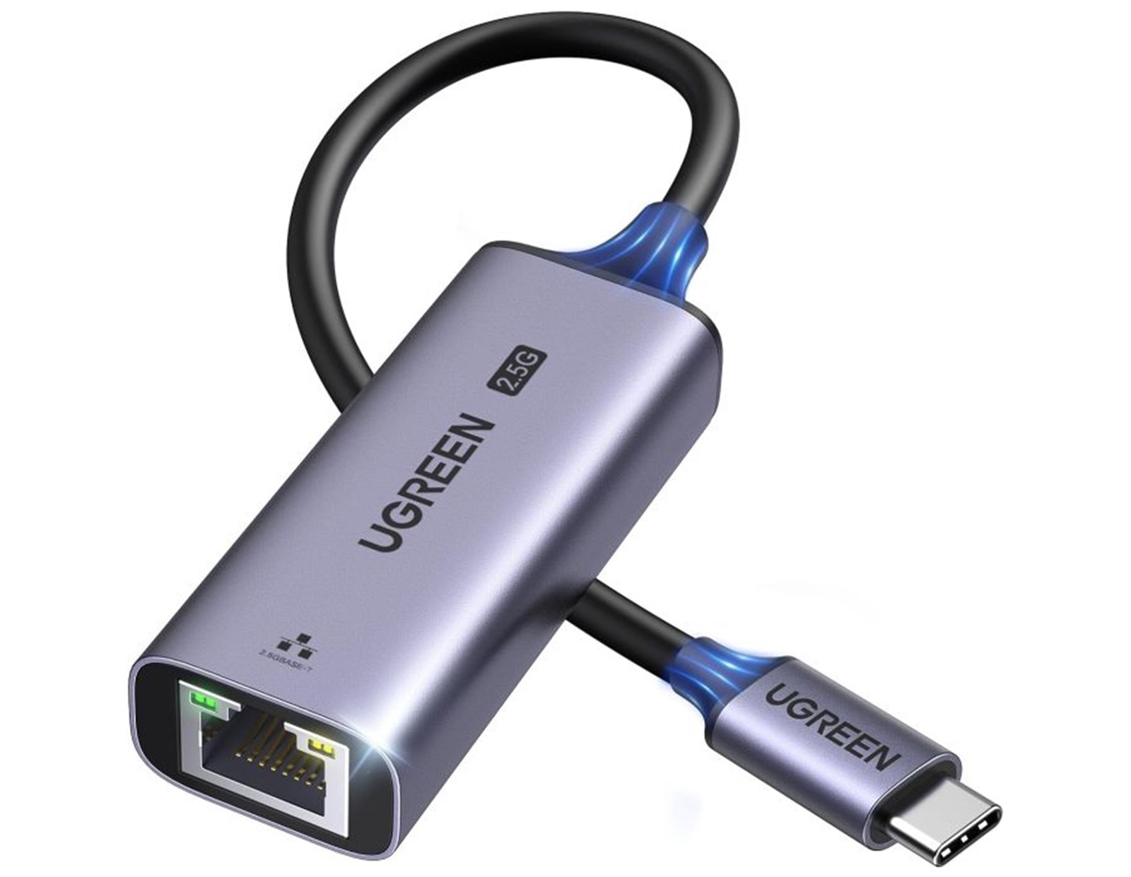 UGREEN USB-C 3.0 na RJ45 mrežni adapter, 2,5 Gbps, sivi
