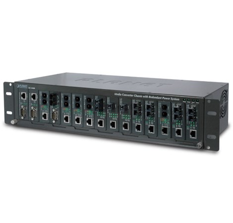 PLANET 19" 15-slot Media Converter Chassis with Redundant Power System