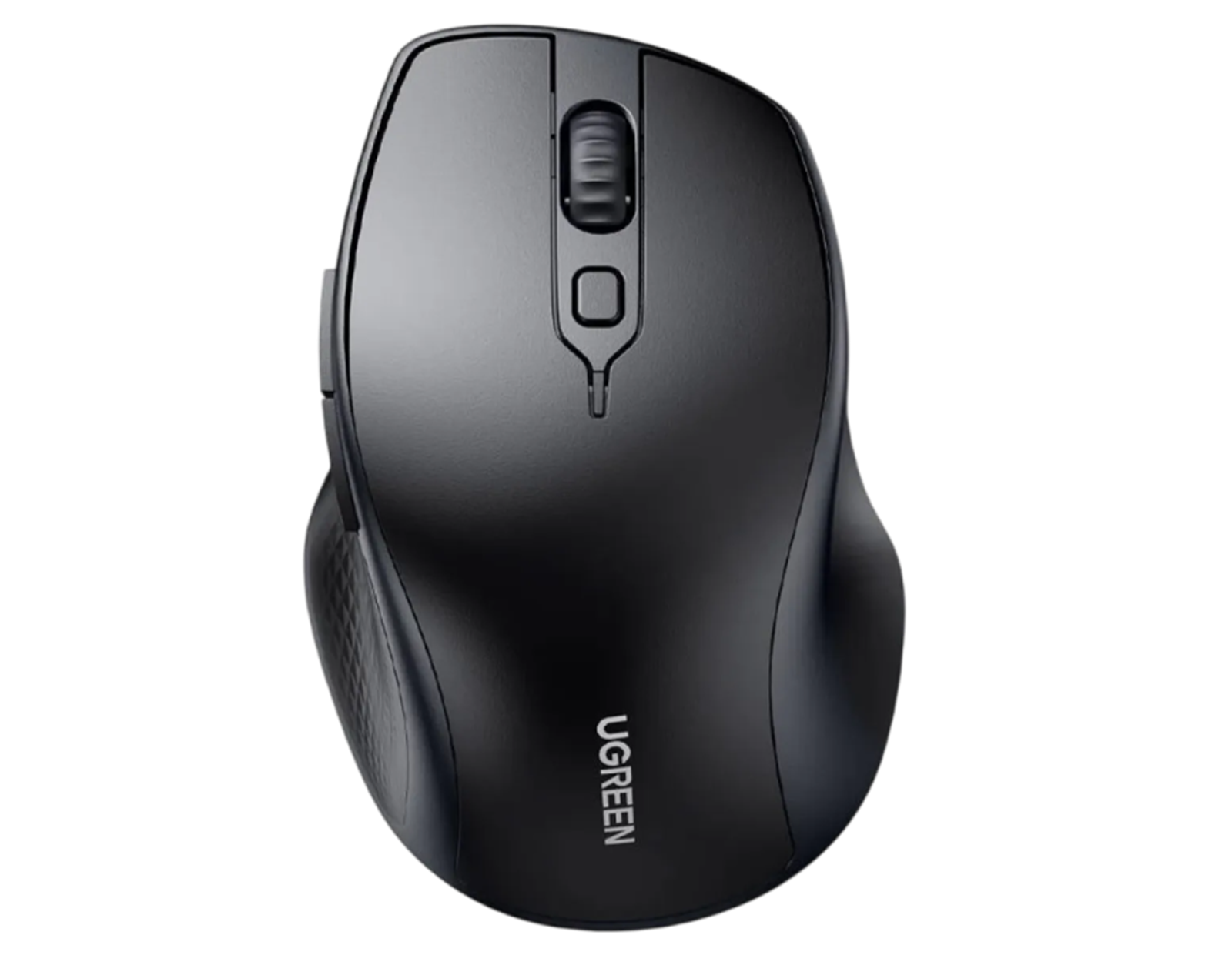 UGREEN MU101 ergonomski bežični miš, Dual Mode, Bluetooth 5.0 i 2,4 GHz, 4000 DPI, crni